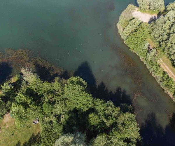 vue drone poste 14 étang tronc du chêne cap nature